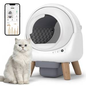 lot 7601 image: Heldenrol Self-Cleaning Litter Box with App Control- Retail$460