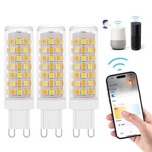 lot 8004 image: I-SHUNFA 3-Pack Dimmable Wi-Fi Smart G9 LED Bulbs
