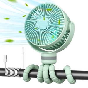 lot 8027 image: Momcozy 8000mAh Portable Stroller Fan with LED Light