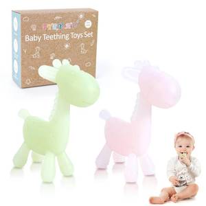 lot 8103 image: TYRY.HU Baby Silicone Teether Toys 2-Pack