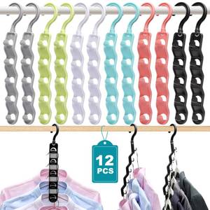 lot 8117 image: JIAYIISHU Multi-Hanger Closet Organizer 12-Pack