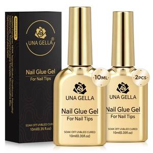 lot 8120 image: UNA GELLA Gel Nail Glue 9-in-1 2Pc 10ml