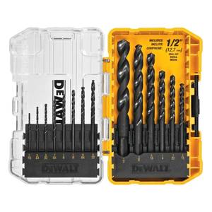 lot 8127 image: DEWALT DWA1184 14-Piece Drill Bit Set 3-Flats Shank