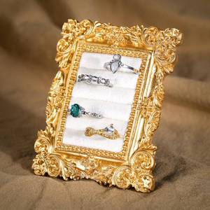lot 8128 image: Liliaafar Vintage Ring Holder Rectangle Gold