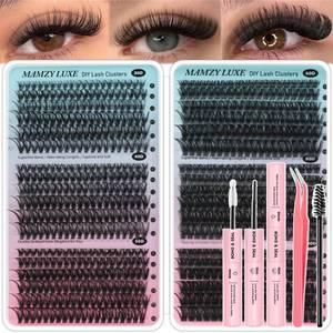 lot 8136 image: Mamzy Luxe Cluster Lash Extensions Kit 708Pc