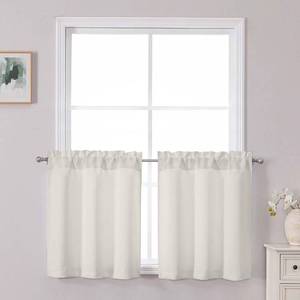 lot 8360 image: Chyhomenyc Light Filtering Curtain Panels 30W x 24L Ivory