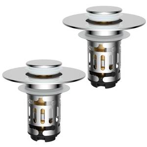 lot 8365 image: Hibbent Pop-Up Bathroom Sink Drain Strainer 3-in-1