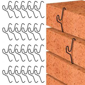 lot 8367 image: Stainless Steel Brick Wall Hooks 24-Pack
