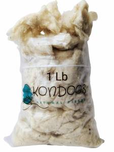 lot 8375 image: Kondoos Wool Noil Stuffing 1 lb Natural Fiber