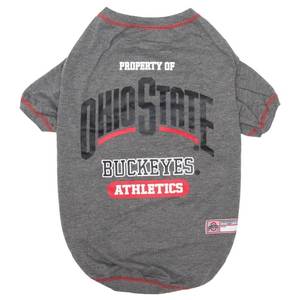 lot 8379 image: Pets First Collegiate Ohio State Buckeyes Dog T-Shirt Medium