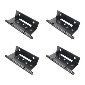 lot 8385 image: Wealrit Non-Mortise Wrap Hinges 2.8 Inch 4-Piece Set