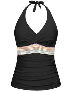 lot 8399 image: Tempt Me Tankini Top Halter Twist Front V Neck