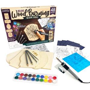 lot 8406 image: ArtSkills Wood Burning Kit - 48 Piece Beginner Set