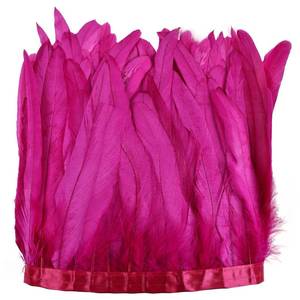 lot 8418 image: Daieeparty Hot Pink Rooster Feather Fringe Trim 2.15 Yard