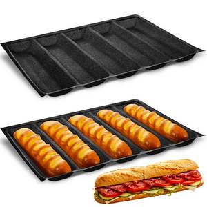 lot 8466 image: Maxcheck Silicone Baguette Pans 2-Pack 5 Loaf