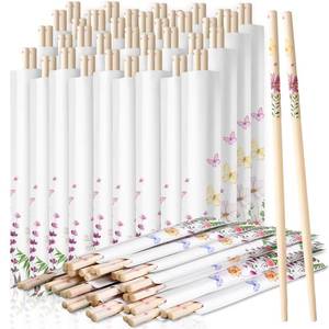 lot 8479 image: Suttmin Disposable Bamboo Chopsticks 50 Pairs with Sleeves