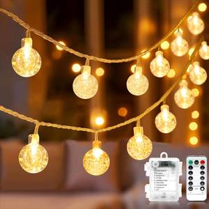 lot 8484 image: Metaku Globe String Lights Battery Operated 33ft 80LED