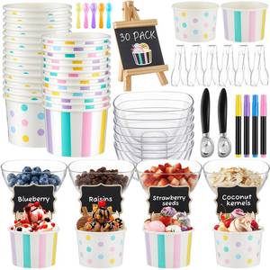 lot 11275 image: Ferrochef 85-Piece Ice Cream Bar Supplies Kit
