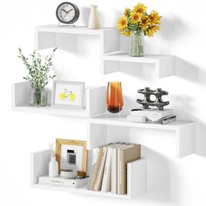 lot 11286 image: SRIWATANA Floating Shelves Set of 5 Solid Wood
