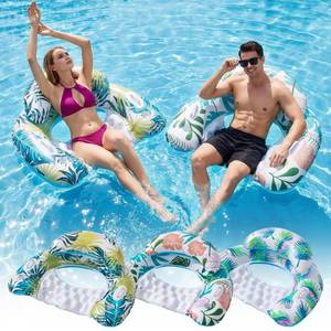 lot 11291 image: OKSUWATER 3 Pack Adult Pool Floats with Cup Holders