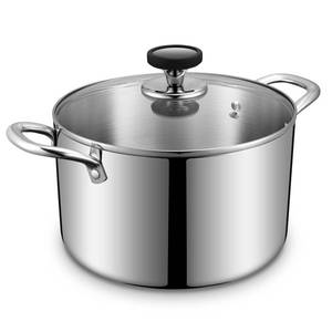 lot 11304 image: EWFEN Tri-Ply Stainless Steel Stock Pot 8 Quart