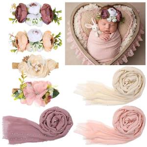 lot 11308 image: 7-Piece Newborn Photography Props Wrap Kit