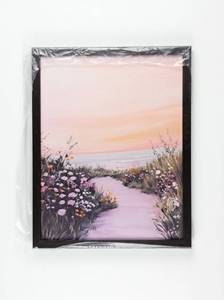 lot 12360 image: Framed Floral Landscape Canvas Art Print