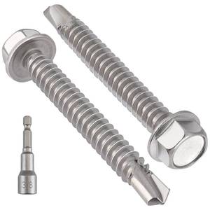 lot 12401 image: VGBUY #14 x 2 Self Drilling Screws 410 Stainless Steel 38pc