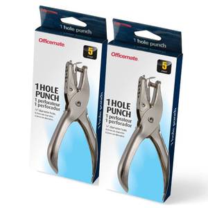 lot 12407 image: Officemate Single Hole Punch 2-Pack 5 Sheet