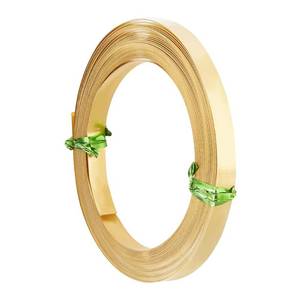 lot 12411 image: Benecreat 32 Gauge Brass Bezel Wire 6mm Flat