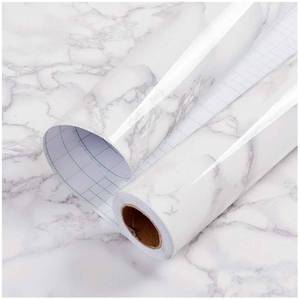 lot 12412 image: practicalWs Marble Contact Paper White 45cm x 500cm