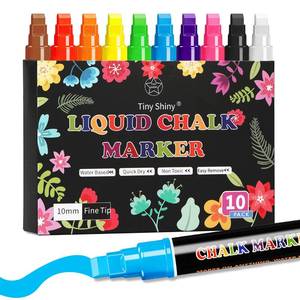 lot 12413 image: Tiny Shiny 10mm Chalk Markers 10-Color Set