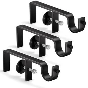 lot 12427 image: Pickpiff Over-Blinds Curtain Rod Brackets, Set of 3