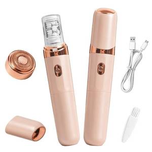 lot 12430 image: TRSAIM 2-in-1 Electric Epilator with LED Light, Pink
