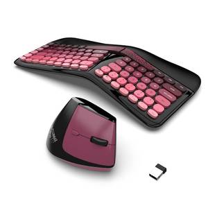 lot 13216 image: lgnitionkeys Ergonomic Wireless Keyboard and Mouse Set