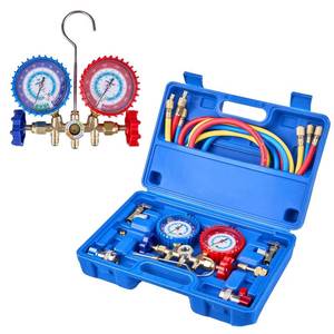 lot 13220 image: Wisscool 3-Valve HVAC Manifold Gauge Set R134a R22 R404A