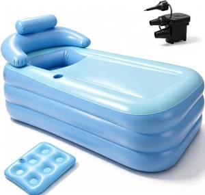 lot 13231 image: Anfrere Portable Inflatable Bathtub with Air Pump