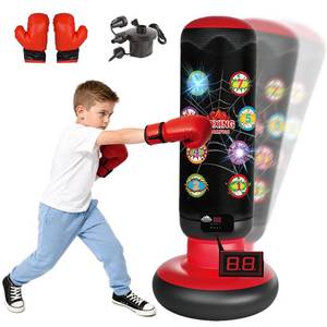 lot 13241 image: EXCECAR Inflatable Punching Bag 63 with Electric Pump
