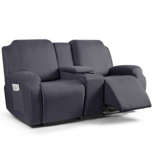 lot 13252 image: TAOCOCO Reclining Loveseat Slipcover with Console
