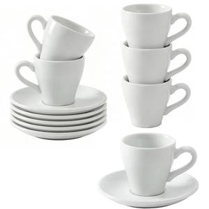 lot 13263 image: Abestware Espresso Cups Set of 6, 2.8 oz White Porcelain