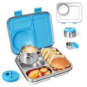 lot 13269 image: WoniuSnail Stainless Steel Bento Lunch Box with Insulated Jar