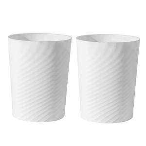 lot 13292 image: UUJOLY Plastic Bathroom Trash Can 2-Pack, 1.8-Gallon