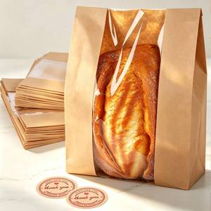 lot 13340 image: NUBEUSWO Bread Bags 120 Pack with Clear Window
