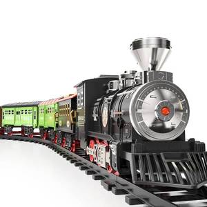 lot 13349 image: TEMI Large Electric Train Set with Smoke Locomotive