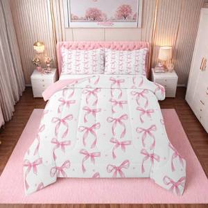 lot 13353 image: Erosebridal Twin Comforter Set Pink Bow