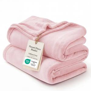 lot 13358 image: Bedsure Fleece Blanket Twin XL 66x90 Pink