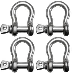 lot 14016 image: Laorde 316 Stainless Steel D-Ring Shackles 516 4-Pack