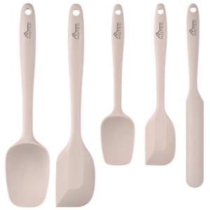 lot 14018 image: HOTEC 5-Piece Heat Resistant Silicone Spatula Set