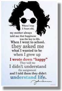 lot 14022 image: PosterEnvy John Lennon Motivational Poster