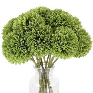 lot 14025 image: Rowfad Artificial Chrysanthemums 12 Pack Green